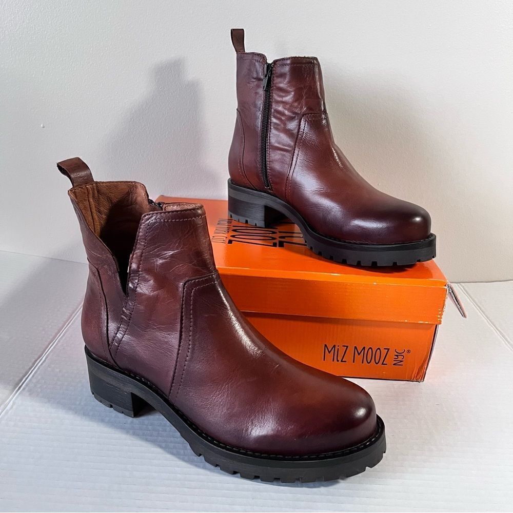 Miz Mooz Poolie Leather Ankle Boots